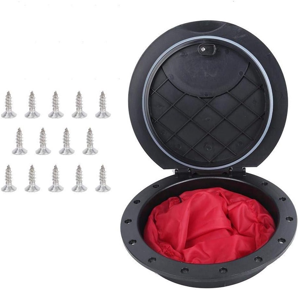 Ronde 9 inch kajak compartiment deksel van ABS kunststof met waterdichte opbergtas voor kajak rigging
