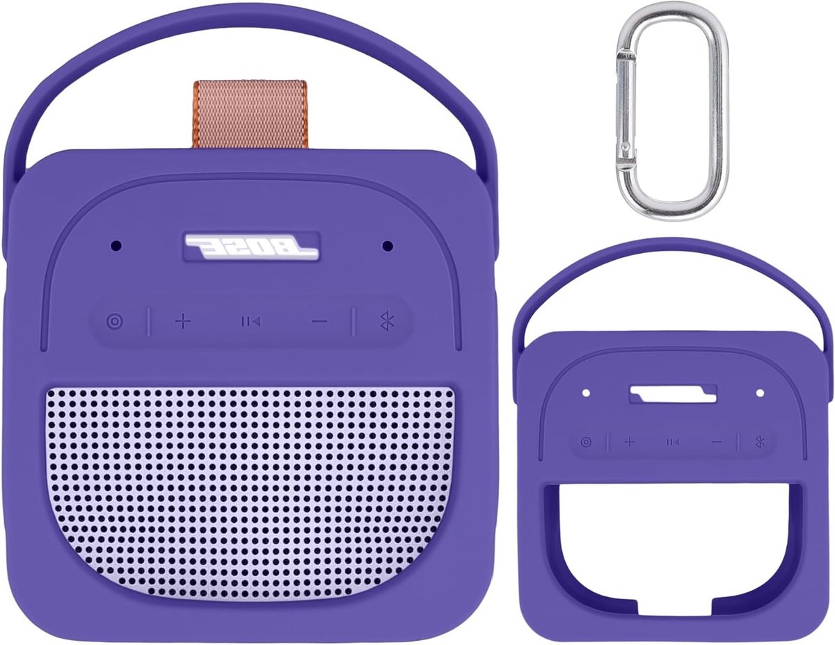 Draagbare Bluetooth speaker beschermhoes voor Bose SoundLink Micro - Silicone, paars, ideaal voor reizen en bescherming