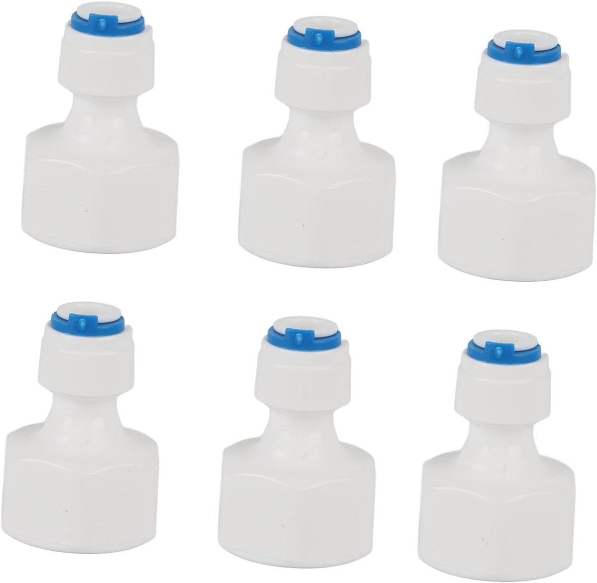 Quick Connect Fittingen 1/4 Duim - 6 Stuks Push to Connect Voor RO Waterfilter Systeem, Ideaal voor Waterfiltratie en Reverse Osmose