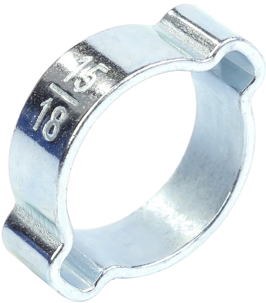 Dailygoody - Double Ear O Clips - Slang- en Buisklemmen Set - Galvanized Klemmen - 80 Stuks - Geschikt voor Slangen en Buizen - 5-18mm - Stevige Beves..