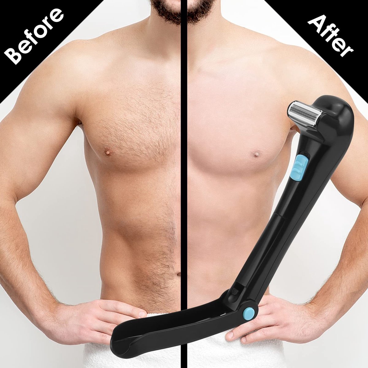 Dailygoods - Dailygoody - Terug Ontharing - Body Shaver - Elektrisch Scheerapparaat voor Mannen - Compact en Lichtgewicht - Voor Nat en Droog Scheren - Ideaal