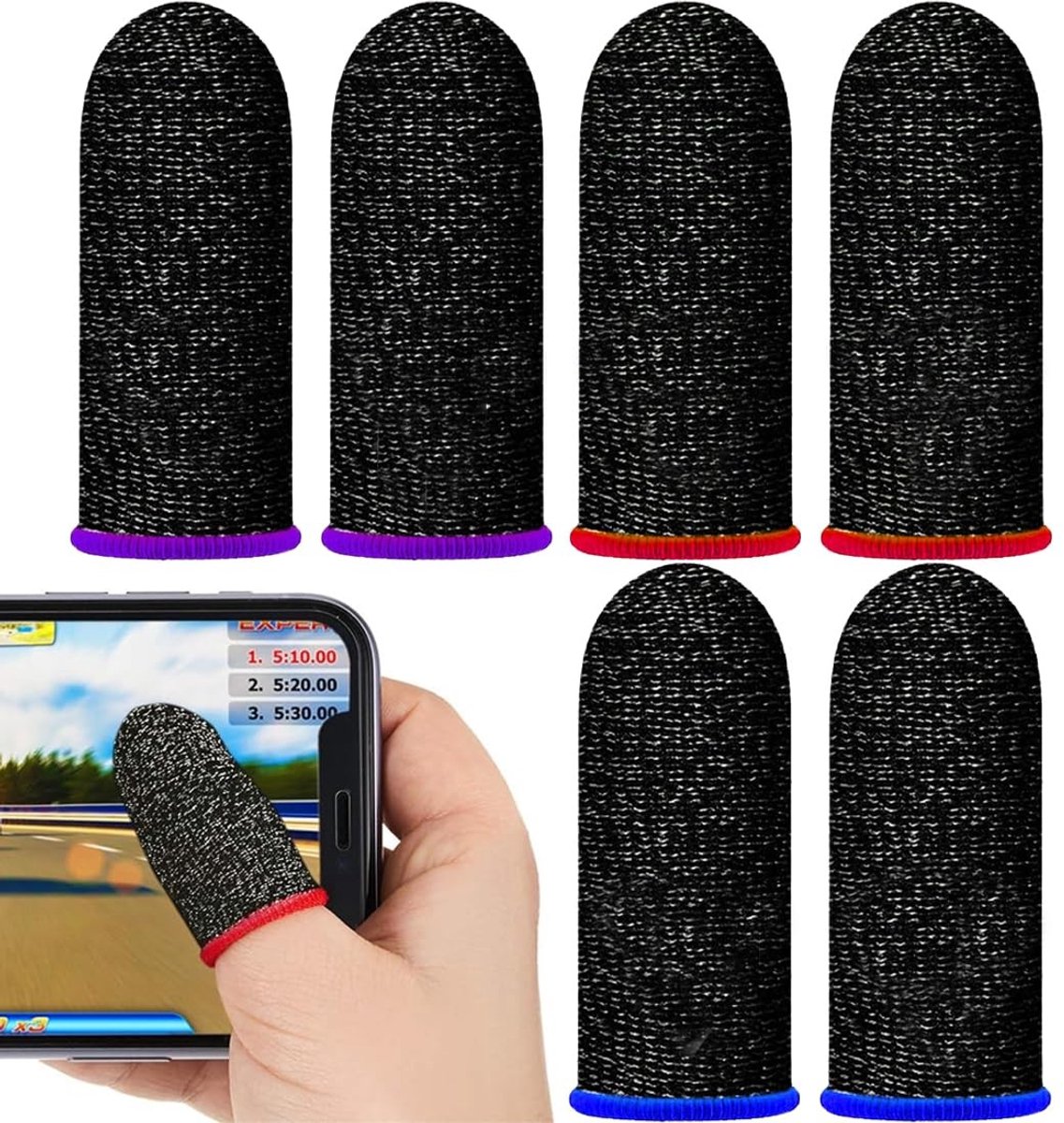 Dailygoods - Dailygoody - Mobiele Game Vingersleeves - Touchscreen Duimmouw - Ademend en Antislip - Hoge Gevoeligheid - Zweetbestendig - Geschikt voor Mobiele Game