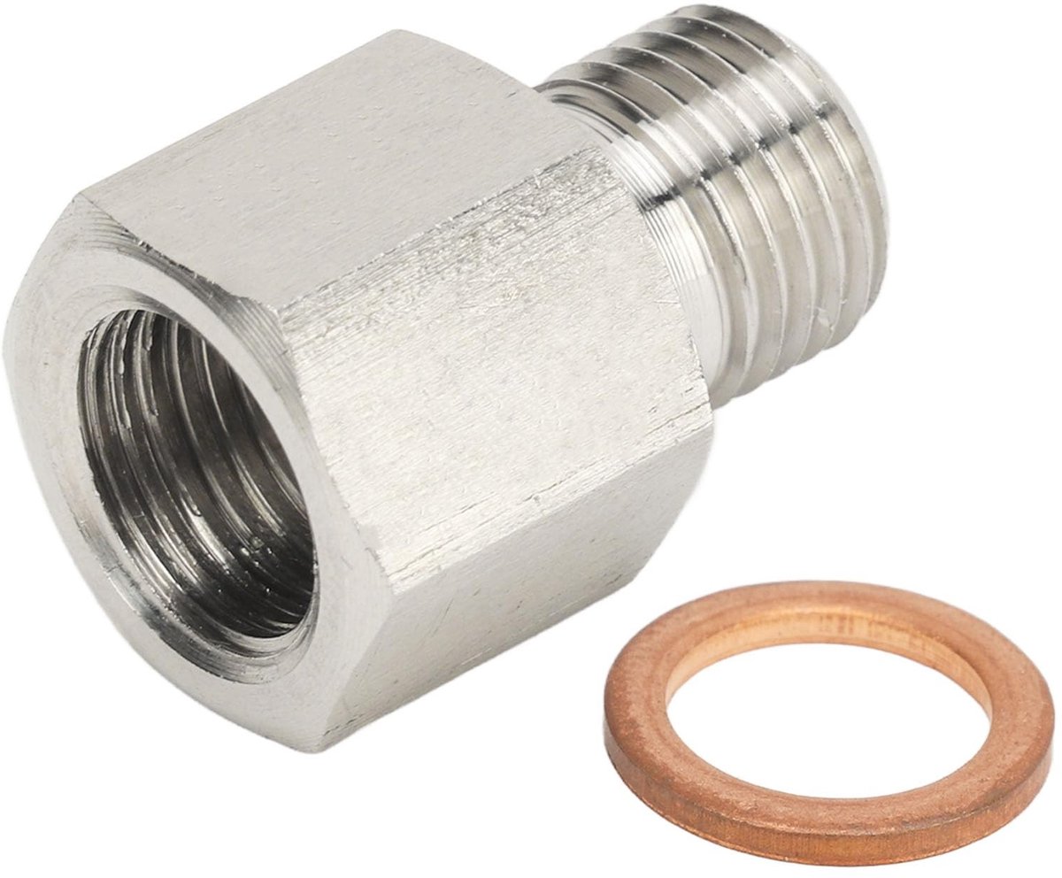 Dailygoods - Lekvrije Manometer Zenderadapter van Roestvrij Staal 1/8 Inch NPT naar M10x1.0