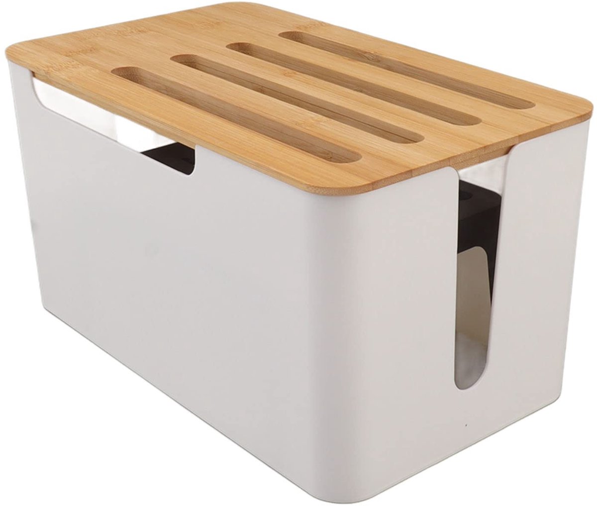 Dailygoody - Router-opbergdoos - Houten routerplank - Modern design - Draadloze opslag - Kabelbeheer - Geschikt voor tv-accessoires - 31,9 x 20,1 x 19