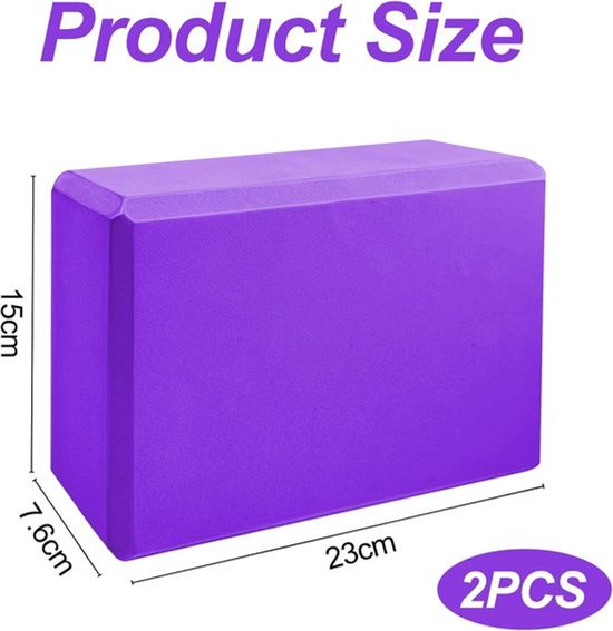 Yoga Blok-Yoga blokken- 2 stuks- fitness stenen- comfortabele fitness-yoga-stenen- antislip- zwart van Umi — afbeelding 2