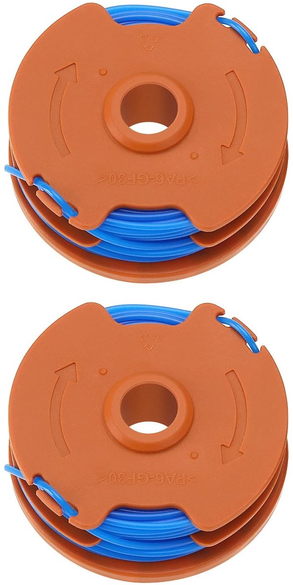 Dailygoods - Dailygoody - Dubbele Draad en Spoel Lijn - 5M lang - Accessoires voor Grastrimmer - Oranje en Blauw - Vervangingsset voor TTB820GGT - Geschikt voor Ti