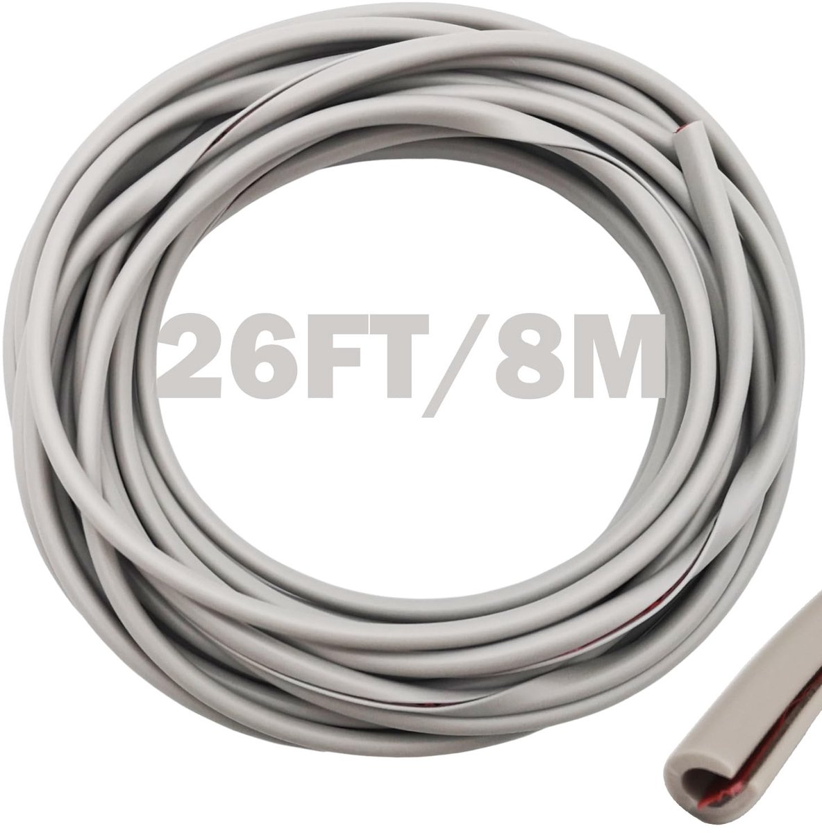 Dailygoods - Dailygoody - Deurrandbescherming - Deurafdichting - U-vorm - Grijs - PVC Deurrandbescherming - Geschikt voor SUV Limousine - 8 meter