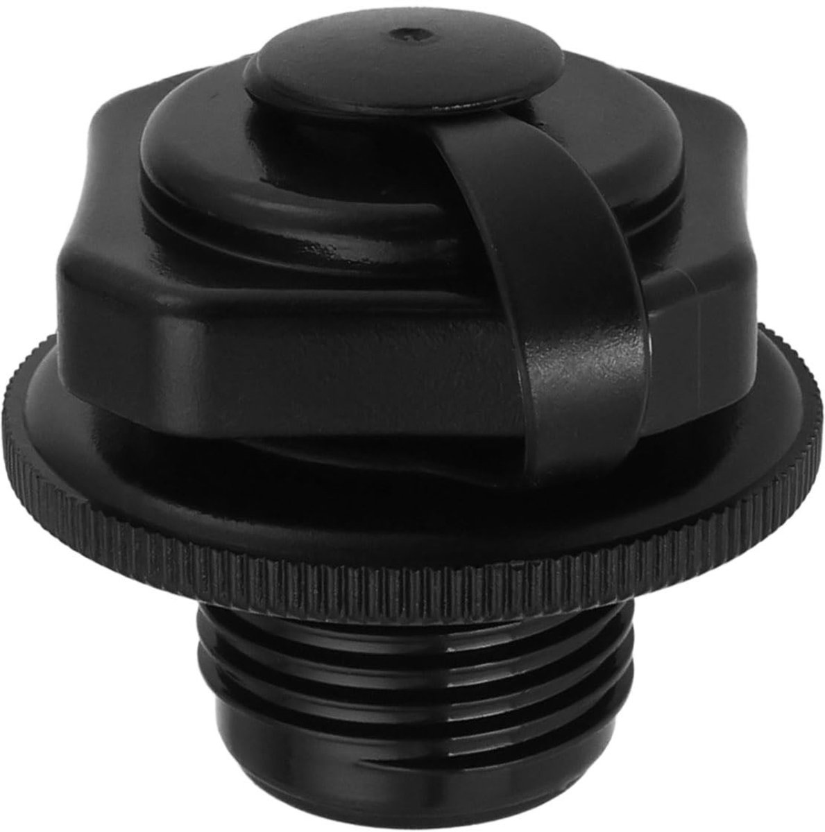 Dailygoods - Dailygoody - Opblaasbare Badkuip Klepdeksel - Vervangingsonderdeel - Zwart Plastic - Diameter 23,5 mm - Duurzaam en Compatibel - Ideaal voor Best