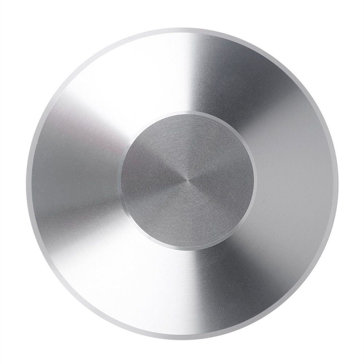 Dailygoods - Duurzaam LP Platenspeler - Metalen Schijfstabilisator - Perfect voor Vinyl Liefhebbers - Zwart (Zilver) - Recordgewicht Klem - Hoogwaardi