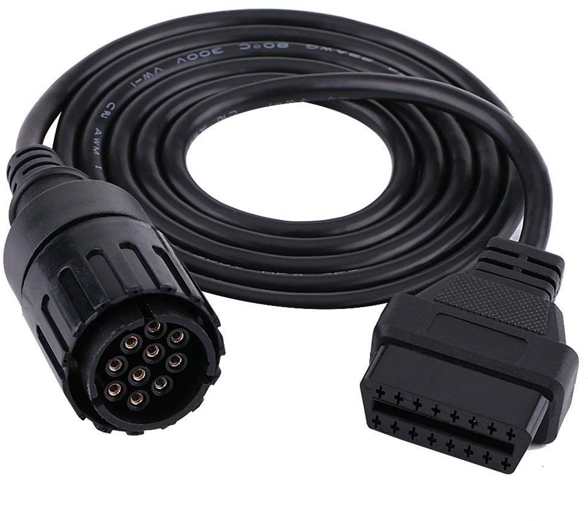 Dailygoods - Dailygoody - OBD2 Adapter Kabel - 10 Pin naar 16 Pin - Diagnostische Kabel - 150cm - Geschikt voor Motorfietsen - Hoogwaardige Kwaliteit - Betrouwbaar