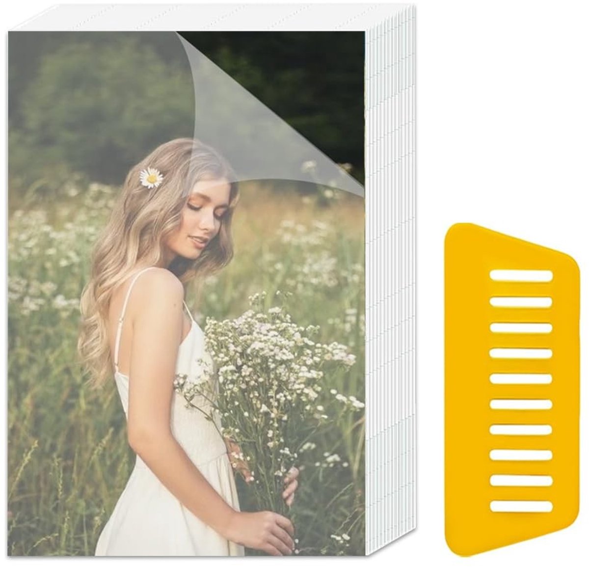 Dailygoody - Zelfklevende Lamineerfolie - Matte Folie - Waterdicht en Transparant - 10,4 x 15,4 cm - Voor Visitekaartjes en Fotostickers - 50 Stuks