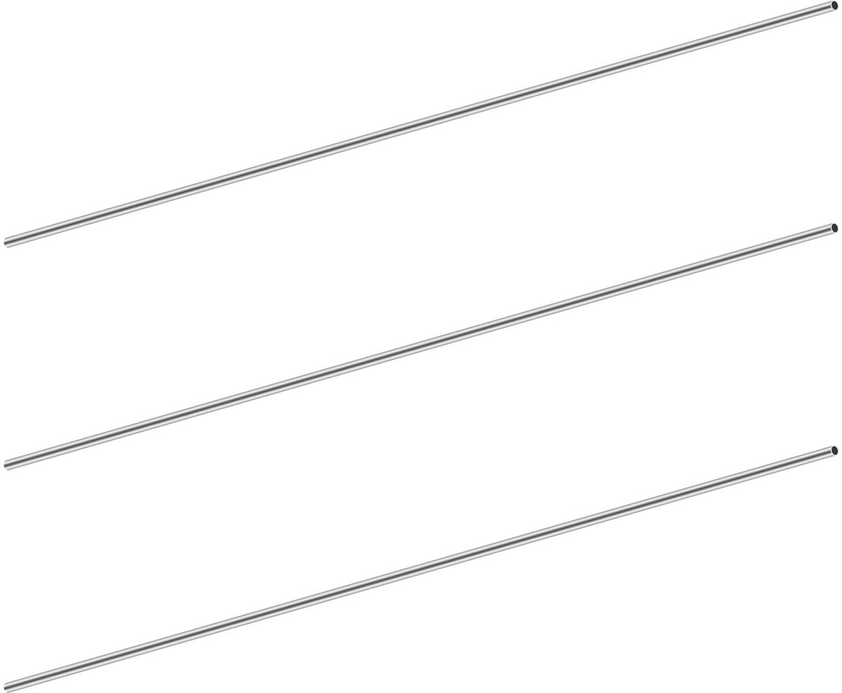 Dailygoods - Cosensi - Dailygoody - Ronde Stalen Buizen - DIY Creaties - 3 Stuks - 2mm OD - 150mm Lengte - Handig voor Knutselen - Roestvrij staal
