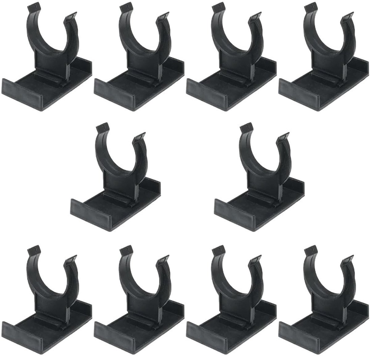Dailygoods - Dailygoody - Haken voor plinten - Keukenoplossingen - Hoogwaardig kunststof - Zwart - Keukengerei ophangen - Ruimtebesparing - Geschikt voor hout