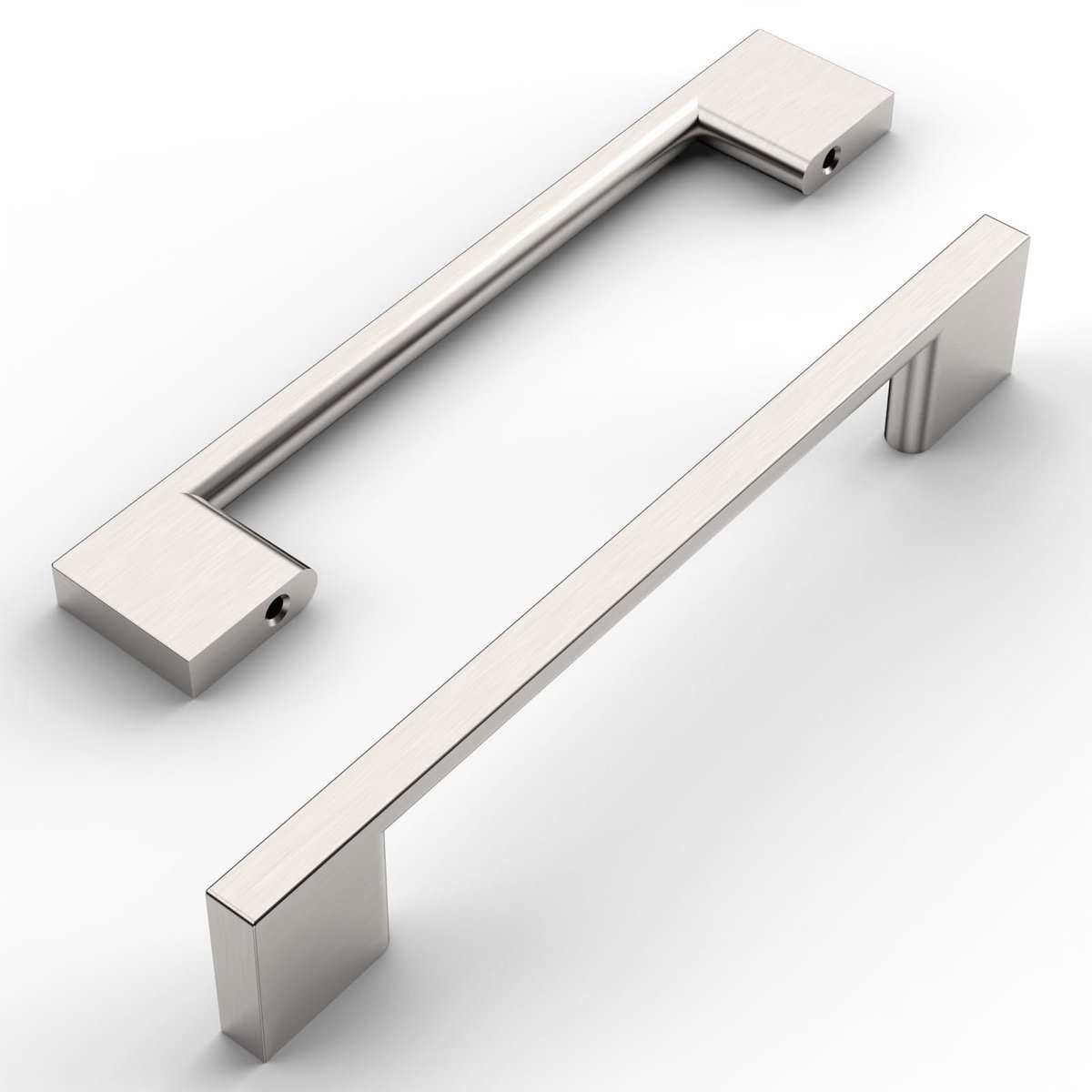 Dailygoods - Dailygoody - Deurgrepen - Modern Design - Mat Nikkel - Roestvrij Staal - Perfect voor Keuken en Kantoor - 10 Stuks