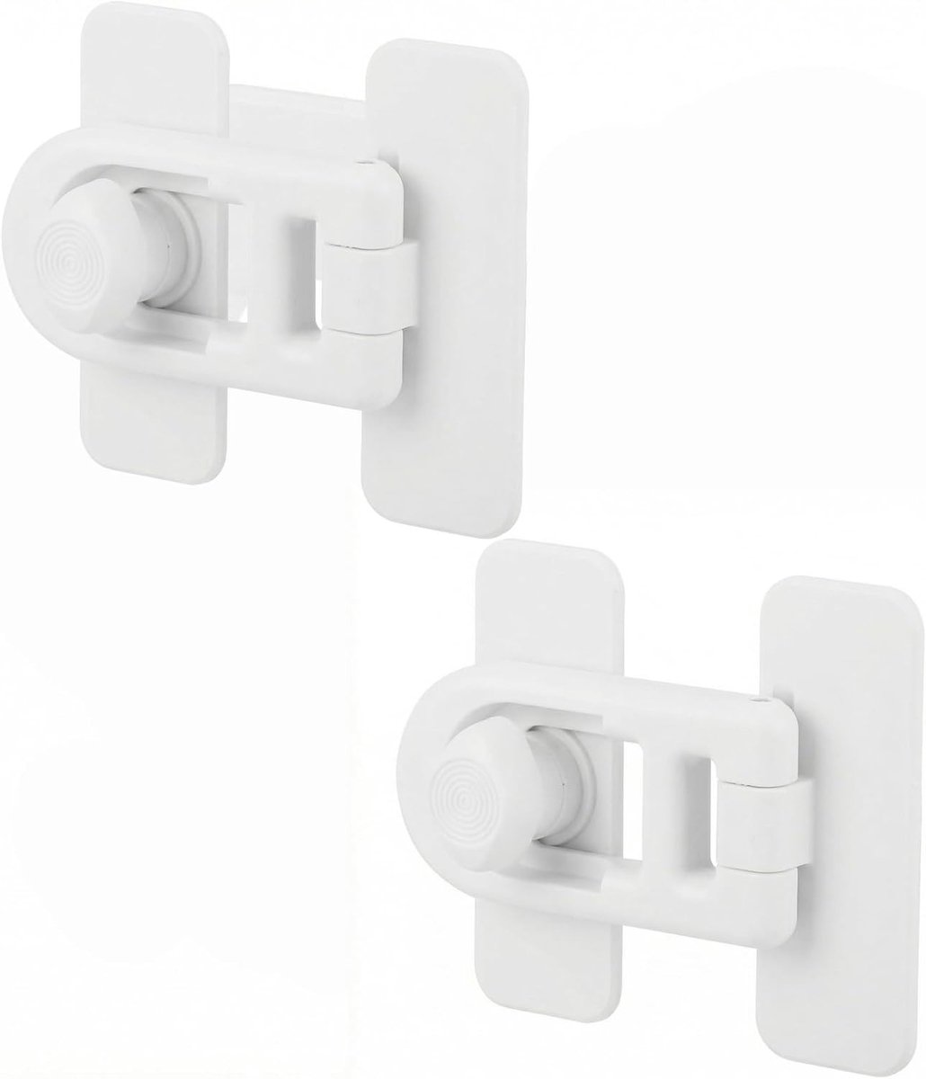 Veiligheidslock voor Kinderen - Kastbeveiliging, Ladebeveiliging en Koelkastbeveiliging voor Kinderen (Wit, 7 x 5.8 cm)