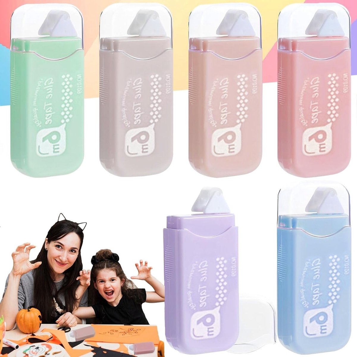 6 Stuks Lijmroller voor Foto's, Zelfklevende Tape voor Papier, Scrapbooking en Creatieve Klussen