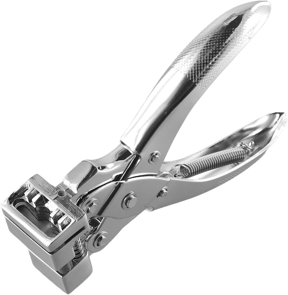 T-sleuf perforator voor PVC-kaarten en plastic vellen, T-type ID-kaartperforator, met antisliphandvat, gemaakt van zinklegering, geschikt voor kartonnen verpakkingen.