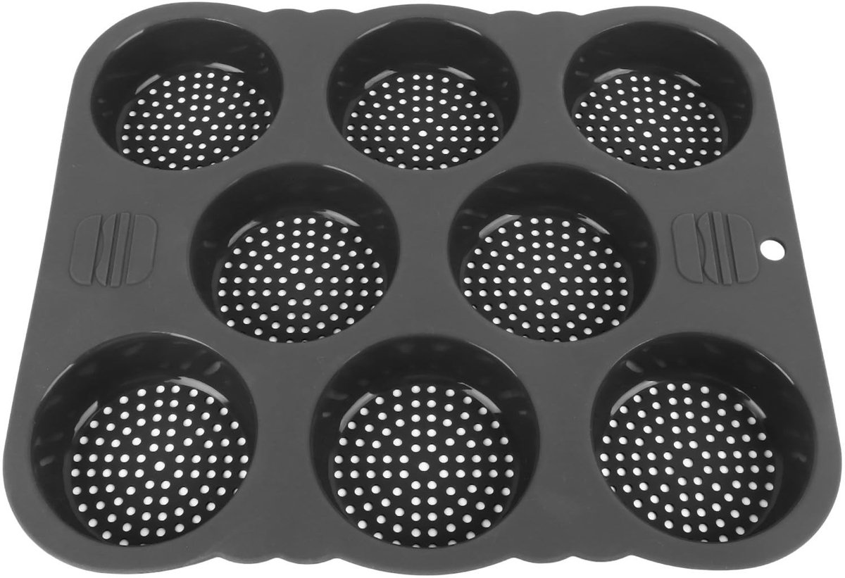 Dailygoods - Dailygoody - Siliconen Hamburgerbroodvorm - Hittebestendige Bakkerijpan - Gemakkelijk los te maken - Flexibel en opvouwbaar - Perfect voor hambur