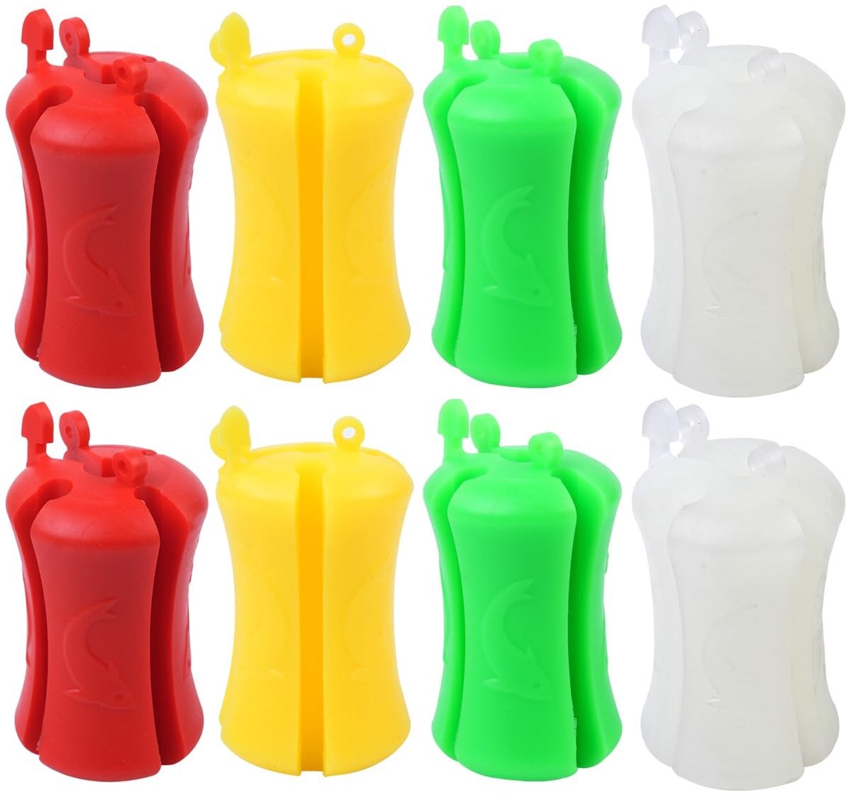 Dailygoods - 8 Stuks Draagbare Siliconen Hengelhouders voor Veilig Transport