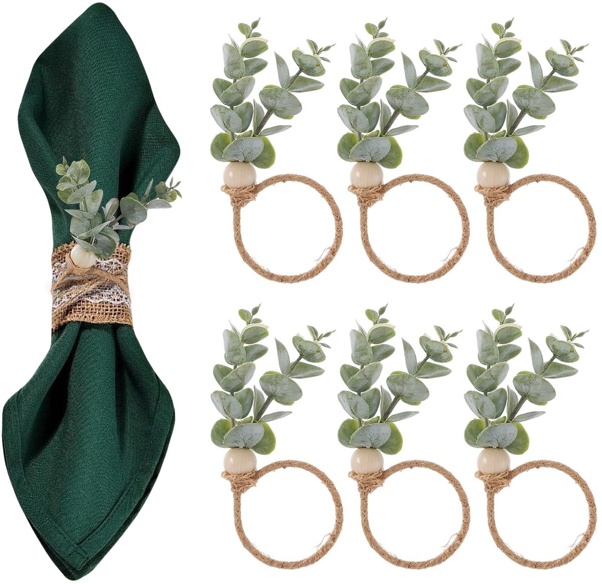 Dailygoods - Set van 6 Boho Servethouders voor Tafeldecoratie