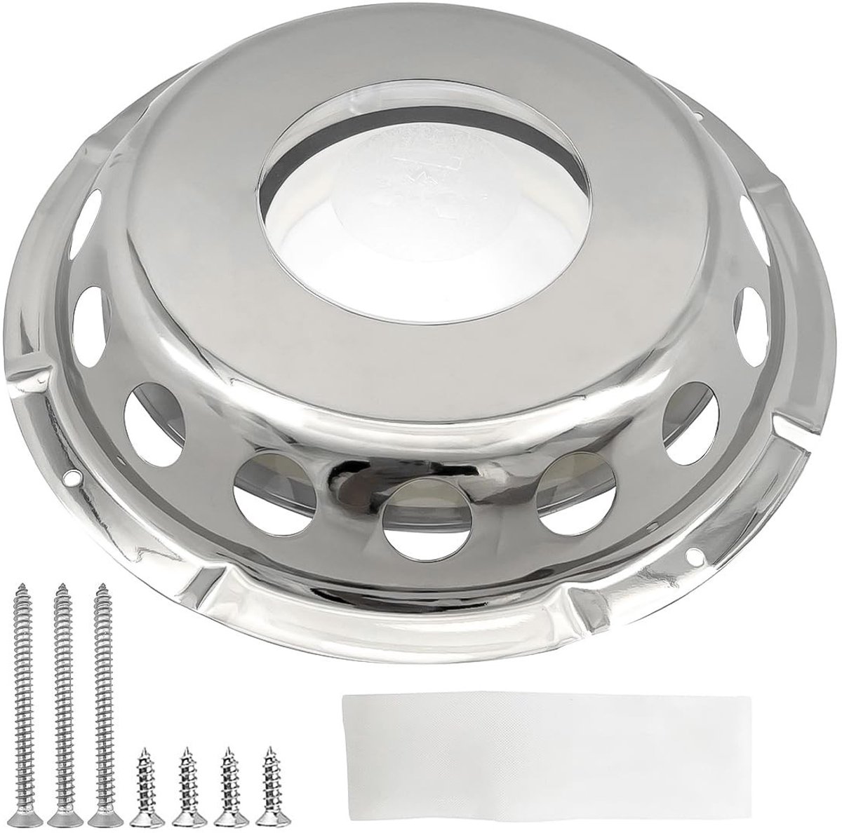 Dailygoods - Dailygoody - Marine Dek Ventilatie Venster - Ronde Dakraam 227mm - Roest en Waterbestendig - Voor Boten en Campers - Effectieve Luchtstroom - Voorkom
