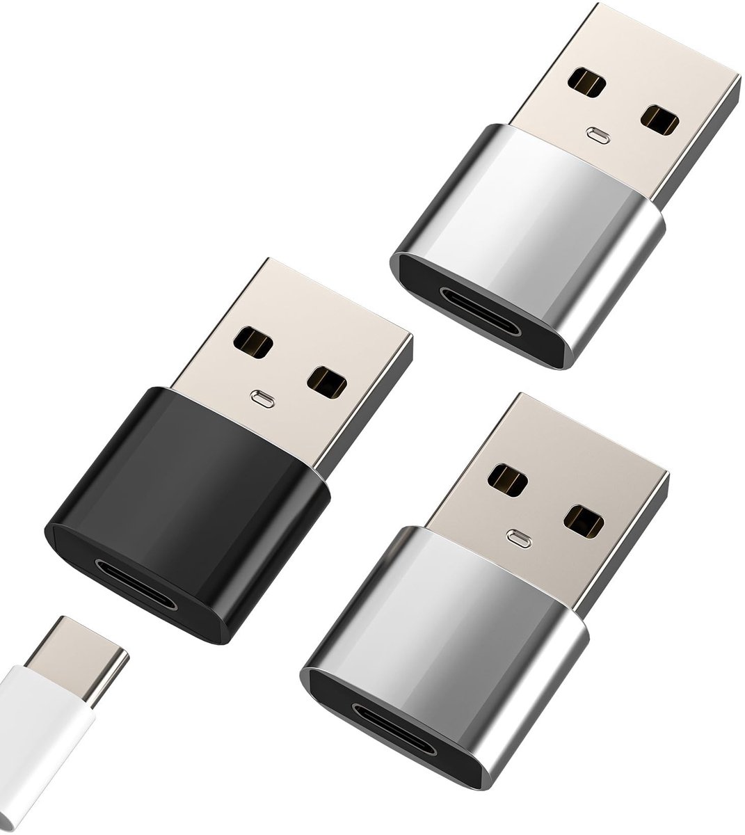 Dailygoods - USB C naar USB Mannelijk Adapter Set van 3