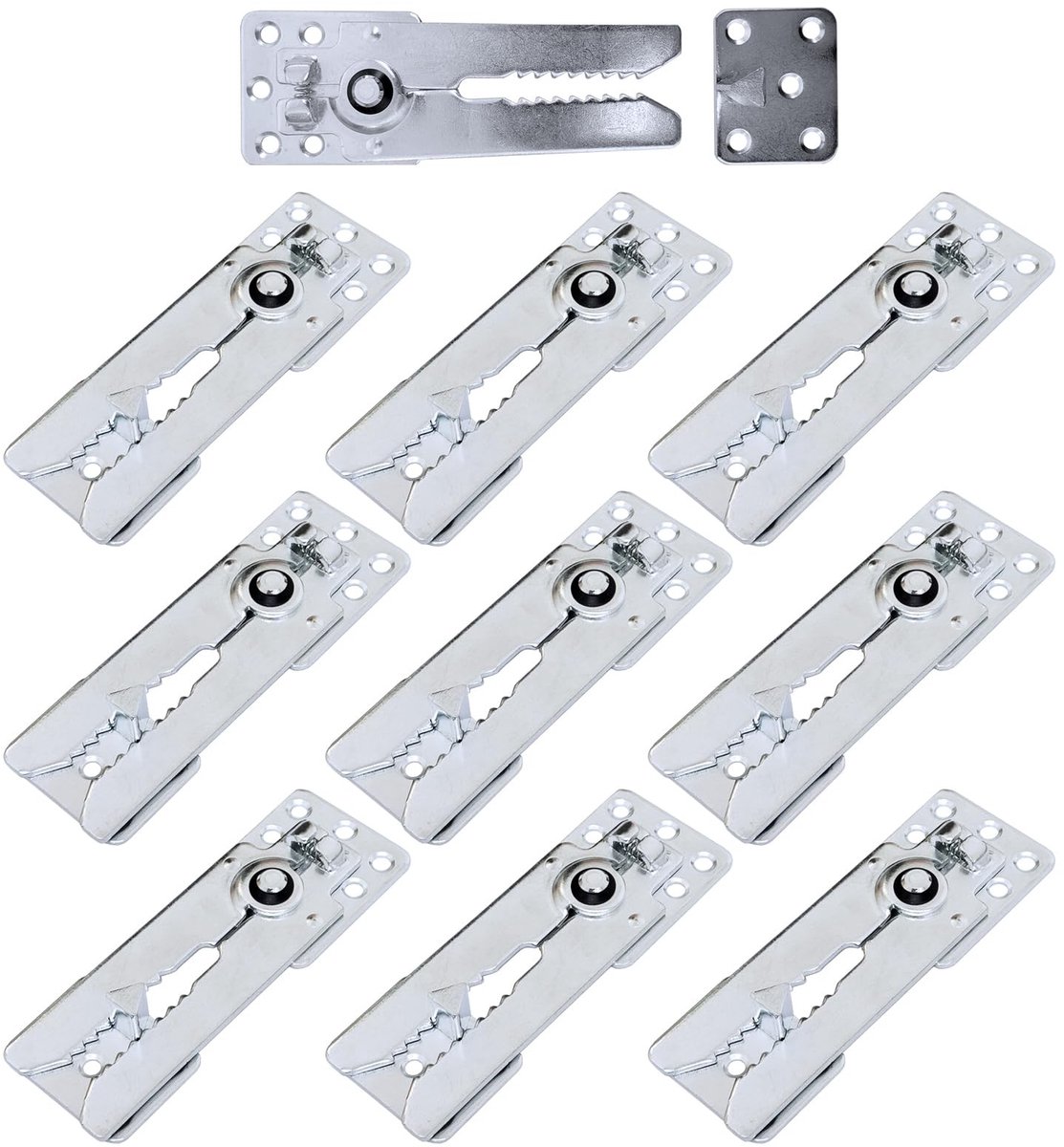 Dailygoods - Dailygoody - Galvanized Iron Sofa Connector Clips - Sterke en Duurzame Bevestigingen - 10 stuks - Meubelverbindingen - Geschikt voor meubels - Staal