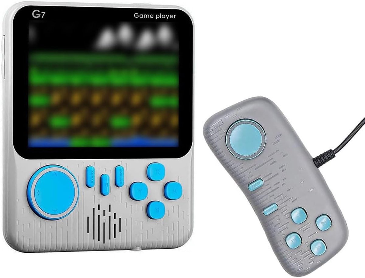 Dailygoods - Dailygoody - Handheld-console - Draagbare gameconsole - 666 klassieke games - Grijs - Retro gaming - Geschikt voor jongeren - 3,5-inch kleurendisplay