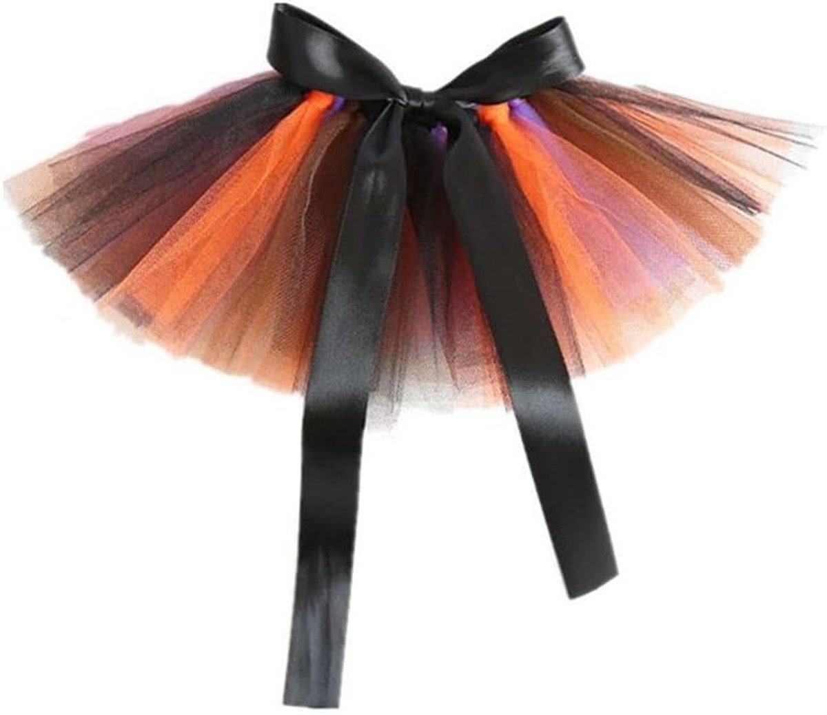Tutu Rok voor Honden en Katten in Paars, Oranje en Zwart voor Halloween en Bruiloften - Zachte Tulle Dierenkostuum met Accessoires