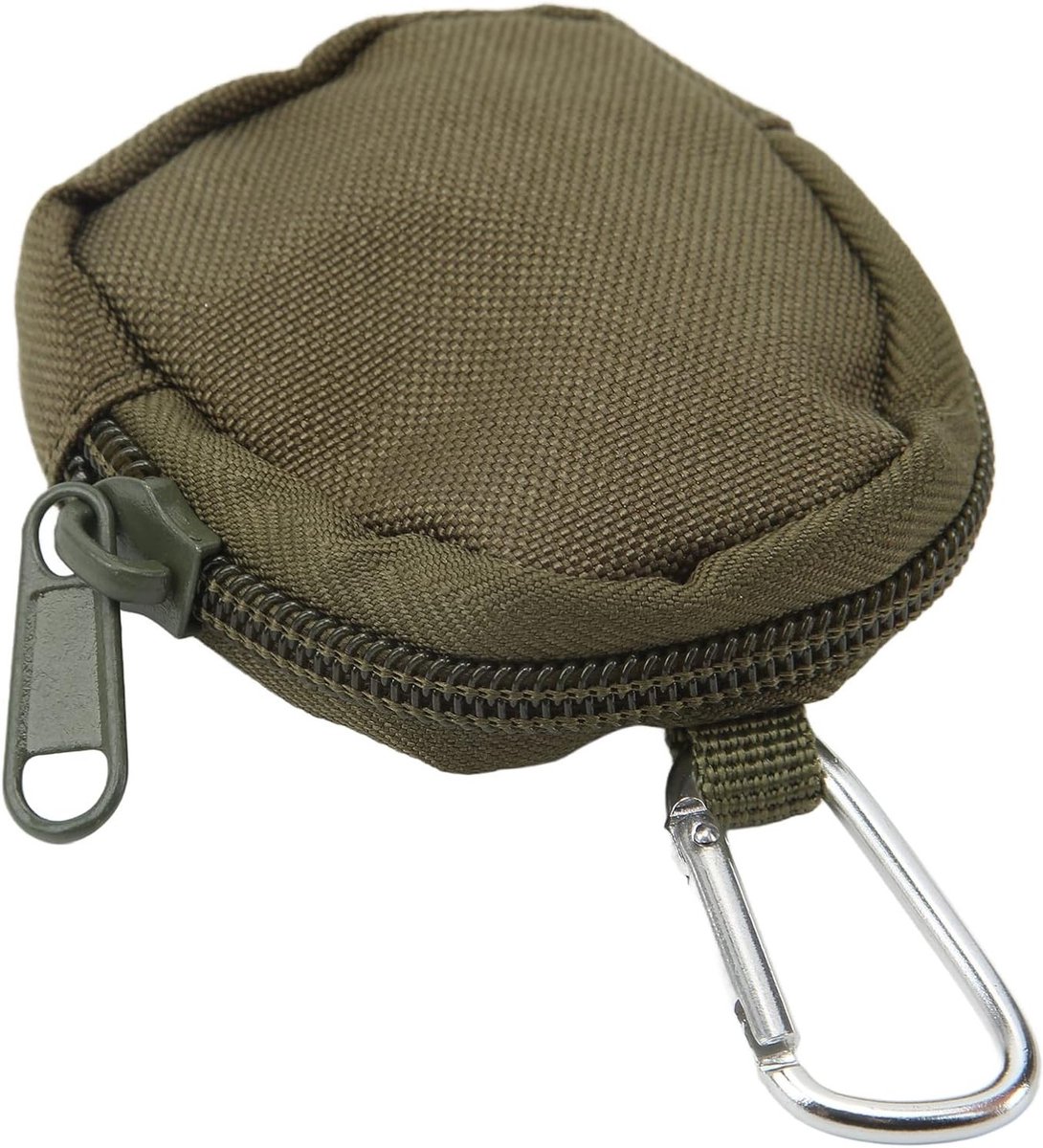 Ronde Mini Sleuteltas met Driehoekige Sluiting voor Camping en Outdoor Activiteiten, Groen