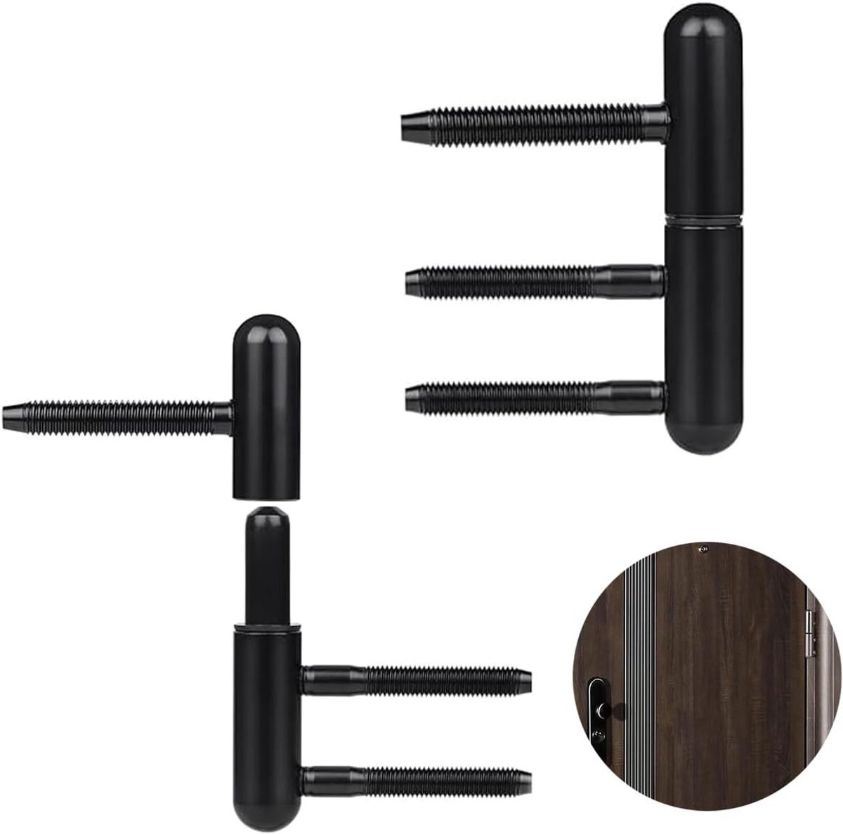 2 Stuks Deurbanden voor Houten Deuren, Inclusief Schroeven en Deurhengsels, Ideaal voor Binnengebruik en Houten Frames