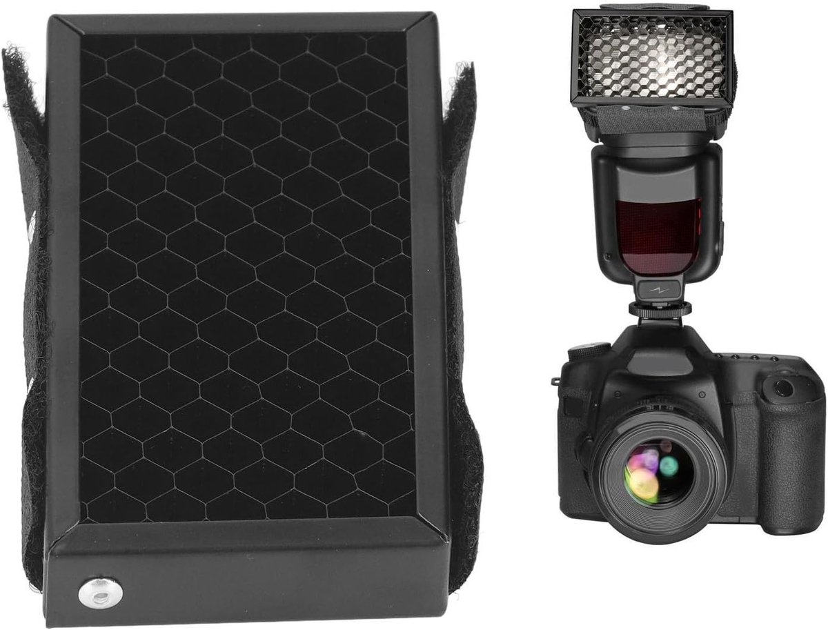 Universele 50 Graden Honingraat Spotfilter voor Camera Flitsers - Draagbare Diffuser voor Studiofotografie, Speedlight en Lichtopnames