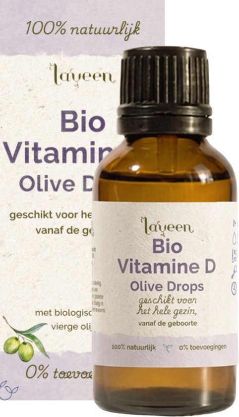Laveen Vitamine D BIO druppels 30ml - Suiker & Zoetstofvrij - Vegan - 100% natuurlijk