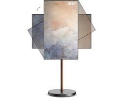 Vloer TV-standaard - Draaibare TV-voet - Multimediagebruik - In Hoogte Verstelbaar - 24-48 inch - Zwart
