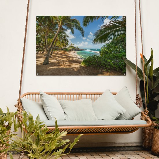 Affiche exotique Kuau Cove Beach située sur Hawaii Garden 120x80 cm - Toile de jardin / Toile d'extérieur / Peintures pour l'extérieur (décoration de jardin)