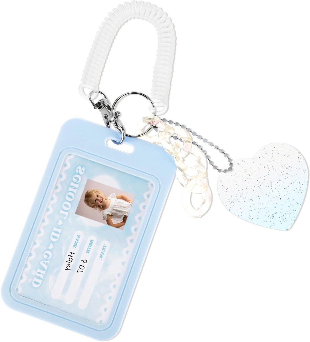 Acryl Fotokaart Houder met Sleutelhanger, Foto Display Frame en Hart Pendant voor Tafel Decoratie, Perfect voor Herinneringen en Cadeaus