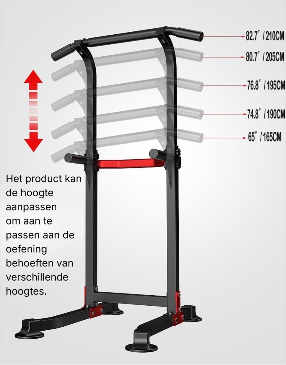 RONN® Squat Rack - Squat Wedge - Power Rack - Zwart - 82cm x 75cm x 210 cm thumbnail 5