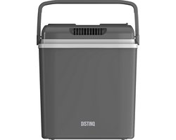 DistinQ Elektrische Koelbox voor Auto en Camping – Koelbox Elektrisch met Verwarmingsfunctie – USB C 12v 230 Volt – 25L – Grijs