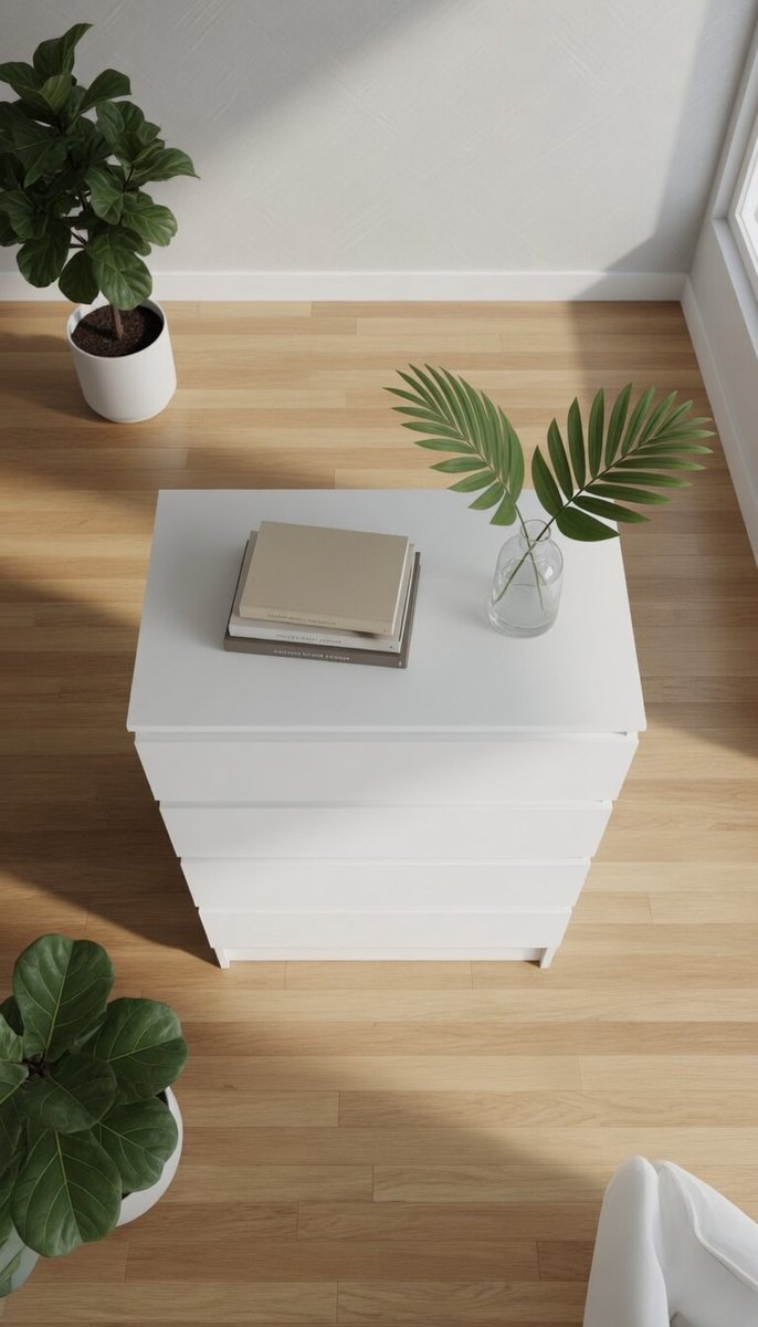 Ladekast, kast met veel opbergruimte, commode voor slaapkamer woonkamer, dressoir, bijzetkast, wit houtmateriaal-Mobili Bella