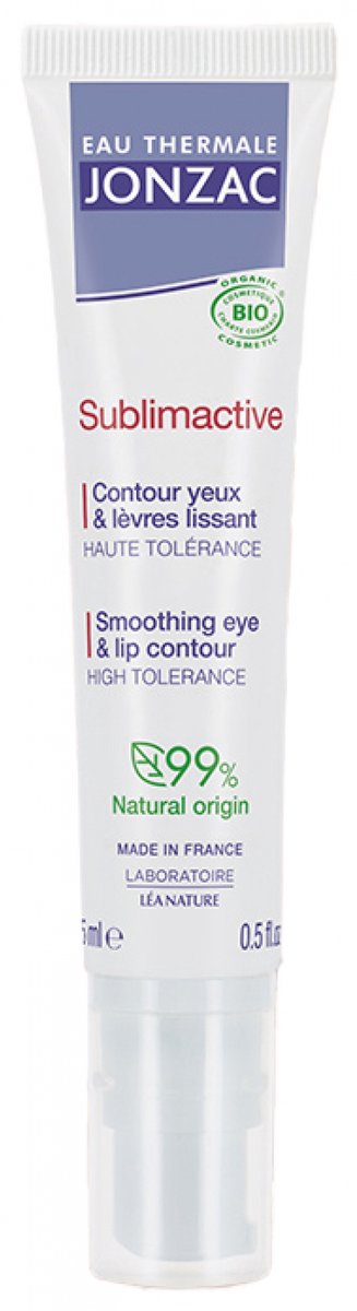 Eau Thermale Jonzac Sublimactive Organic Gladstrijkende Oog- & Lipcontour 15 ml