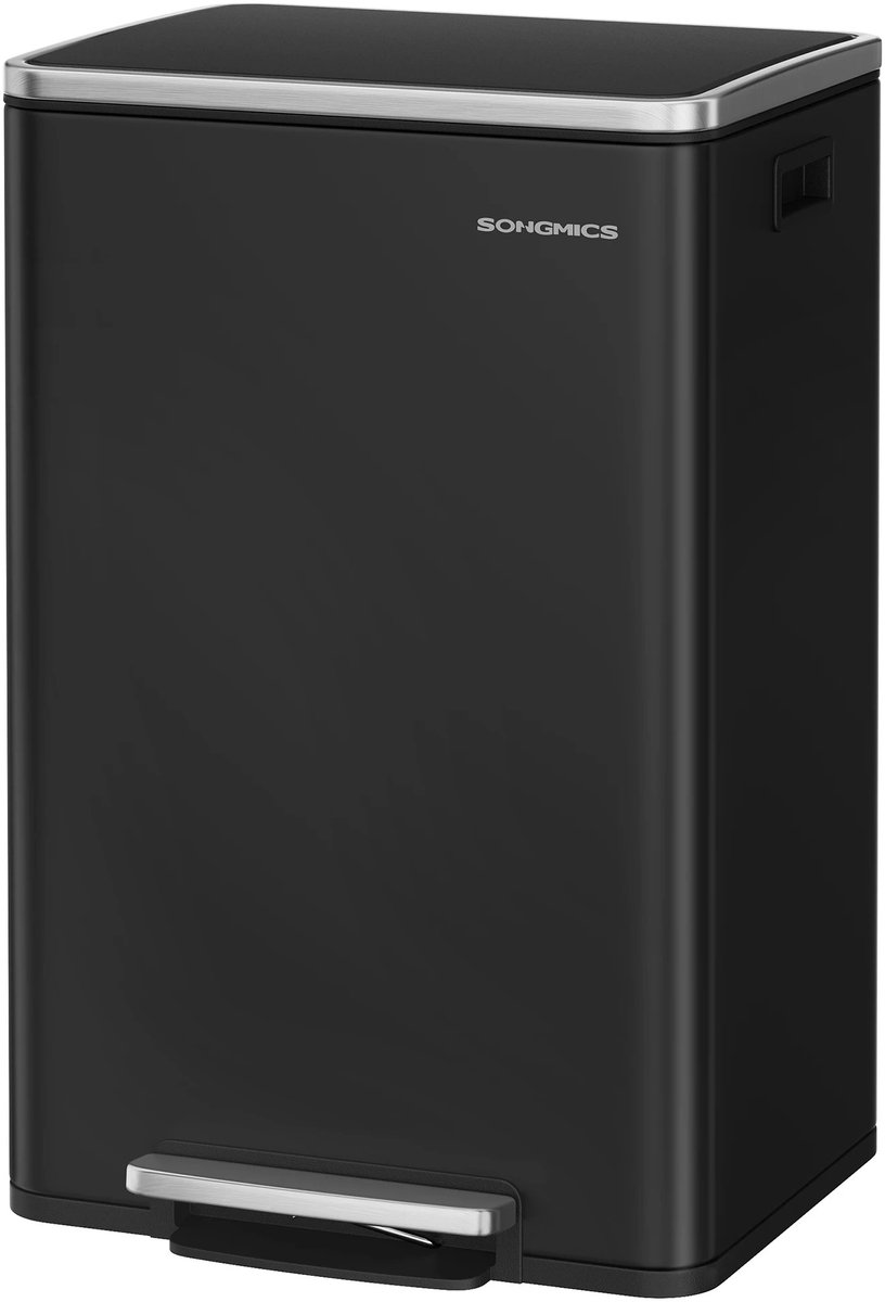 uJOY Prullenbak 50 liter - Met drukdeksel - Met handgrepen - Soft close - Afneembare binnenemmer - Elegant ontwerp - Duurzaam
