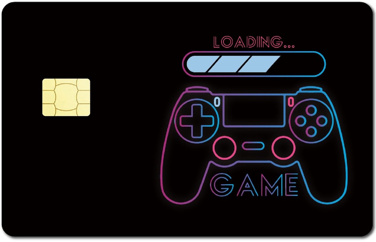 SPHProducts - Debit Card Sticker - Speelse Bescherming - 4 Stijlen - Zwart - Waterdichte Skins - Uniek voor Creditcards - Gamepad Ontwerp