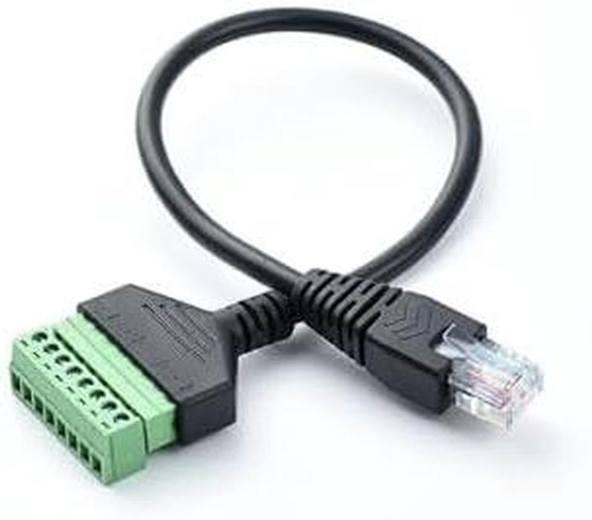RJ45 Ethernet Adapter - Netwerk Connector - Netwerk Uitbreiden - Installatie Zonder Gereedschap - 20 cm - Zwart