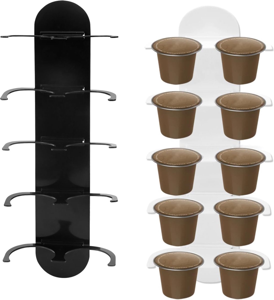 Ronte - Koffiecapsule wandhouder organizer met grote capaciteit - 20 capsules, zelfklevend