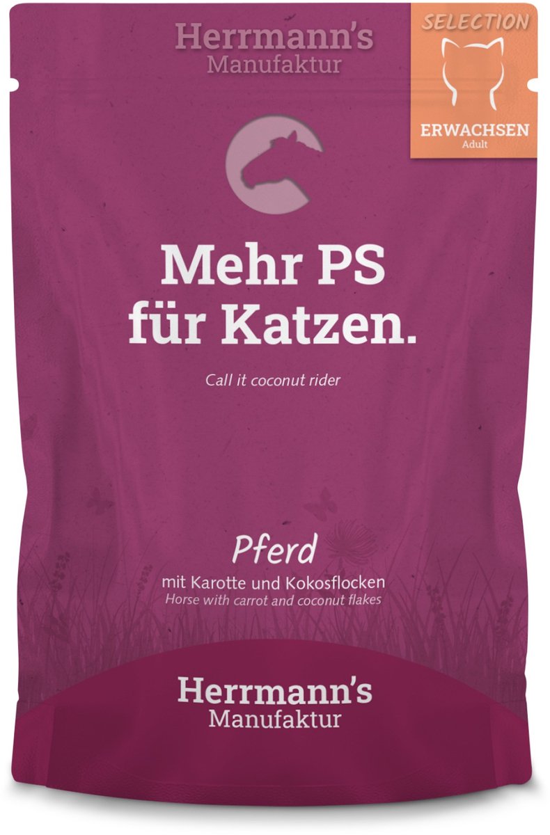 Herrmann's Selection kat Paard met wortel 100 gr. - per 12 stuks