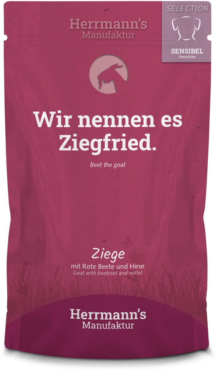 Herrmann's Sensitive hond Geit met Rode bieten 150 gr. - per 14 stuks