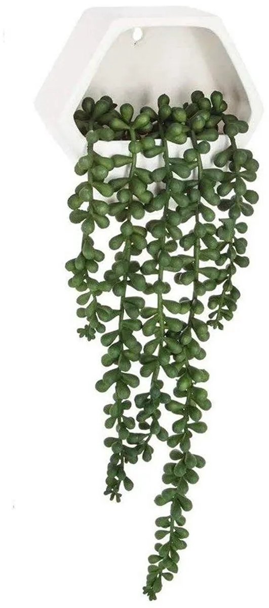 Atmosphera Kunstplant - Hangplant met pot - 14x6x12cm - Groen