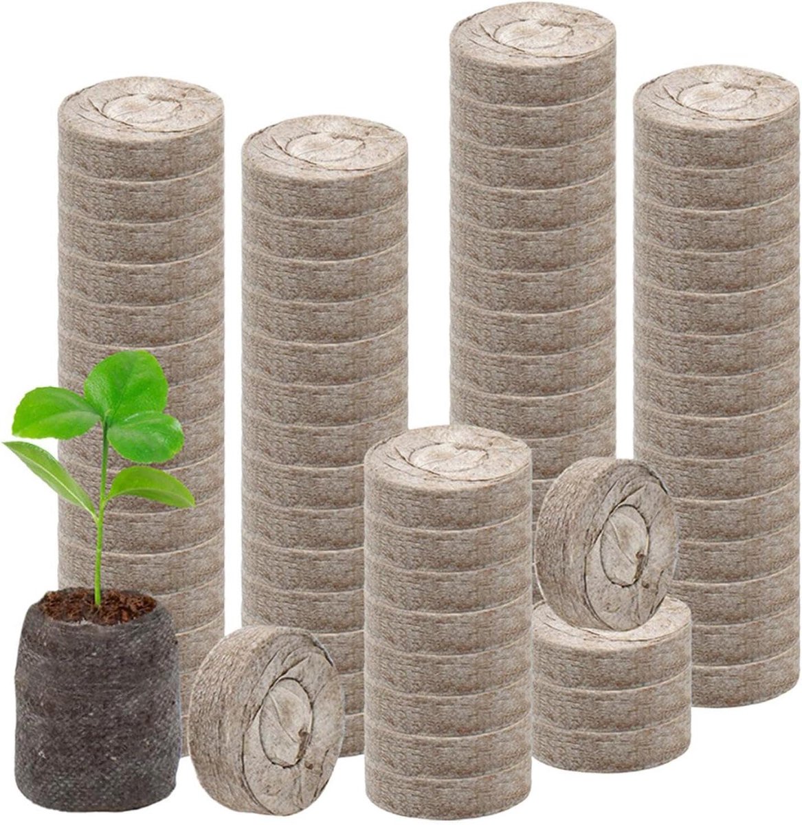 Potgrond voor Binnenplanten - Plantenvoeding Substraat - Planten Kweken - Snel Uitzettende Eigenschappen - 100 stuks - Bruin