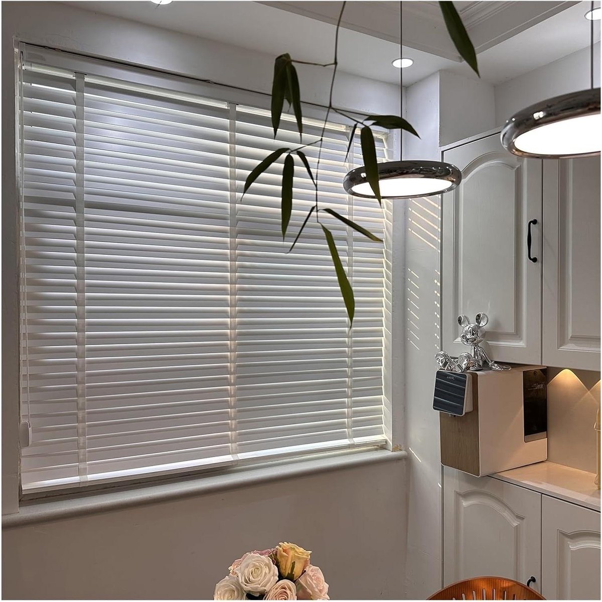 Houten jaloezieën - Raambekleding Gordijnen - Lichtfiltering - 50 mm lamellen - 60 x 200 cm - Wit