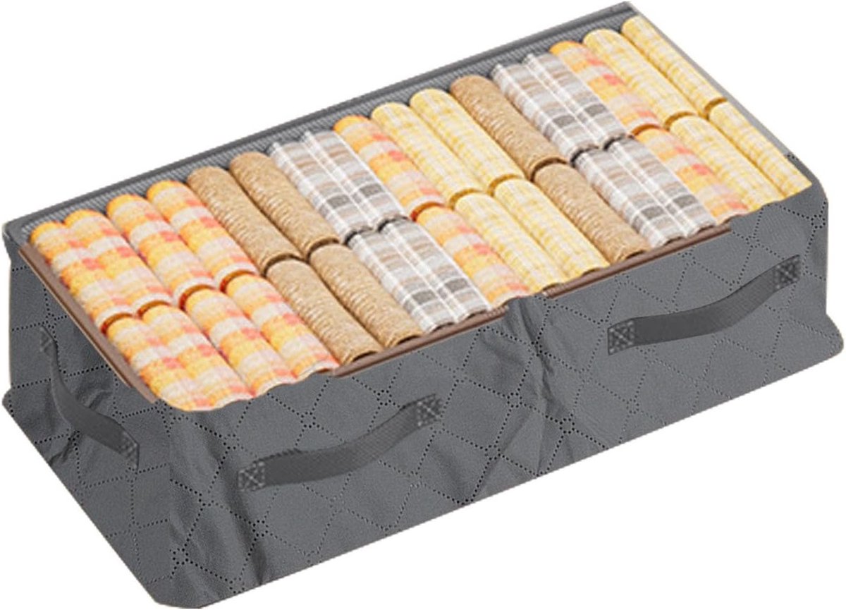 Grote Opbergzak voor Onder Bed 45L - Kleding Organizer met Transparant Venster voor Slaapkamer en Bank, Ideaal voor Kleding en Accessoires